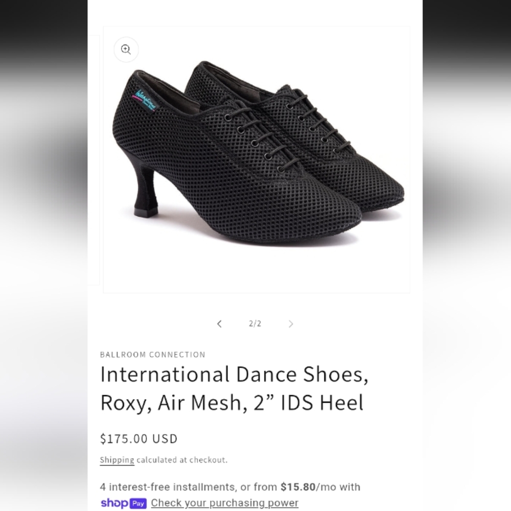 NWT.International Dance Shoes, Roxy, Air Mesh, 2” IDS Heel.Size 8. - Picture 10 of 10